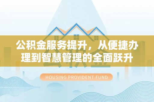 衡东公积金服务提升，从便捷办理到智慧管理的全面跃升