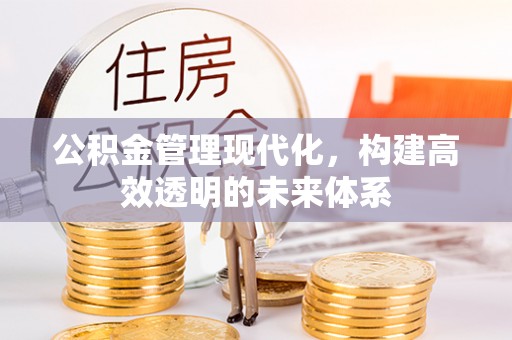 衡东公积金管理现代化，构建高效透明的未来体系