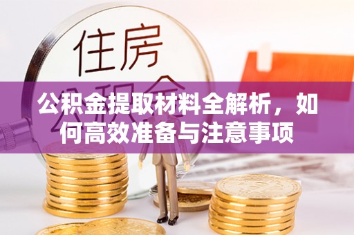 衡东公积金提取材料全解析，如何高效准备与注意事项
