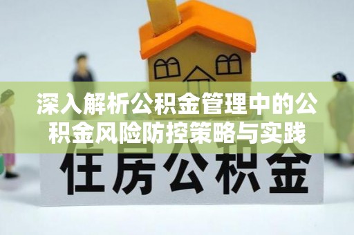 衡东深入解析公积金管理中的公积金风险防控策略与实践