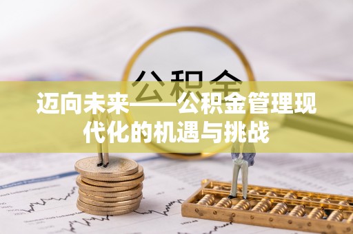 衡东迈向未来——公积金管理现代化的机遇与挑战