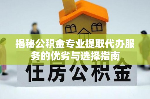 衡东揭秘公积金专业提取代办服务的优劣与选择指南