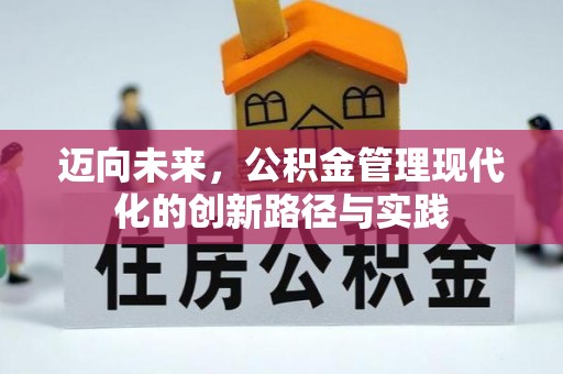 衡东迈向未来，公积金管理现代化的创新路径与实践