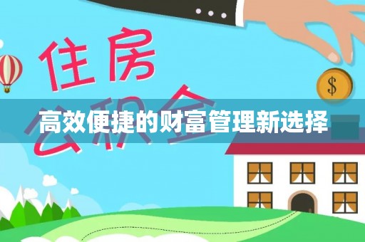 衡东高效便捷的财富管理新选择